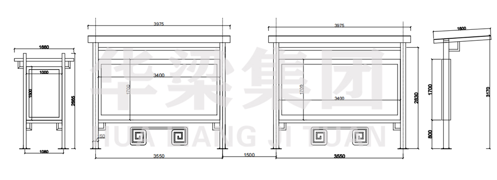 中式古典候车亭AH-3115(图3)